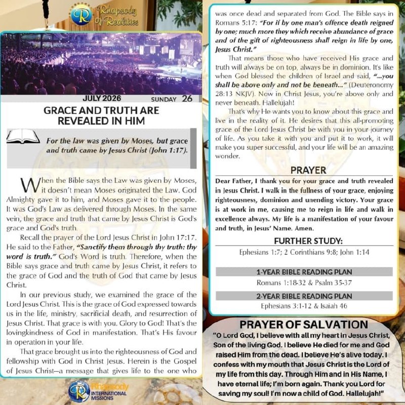 GRACE AND TRUTH ARE REVEALED IN HIM