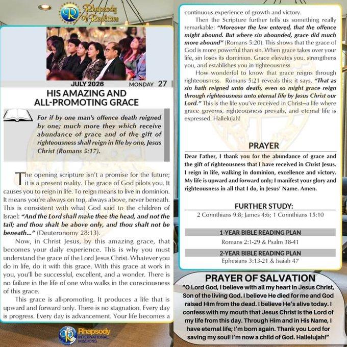 HIS AMAZING AND ALL-PROMOTING GRACE