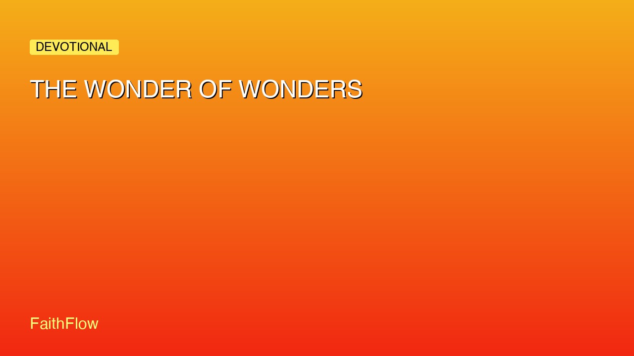 THE WONDER OF WONDERS