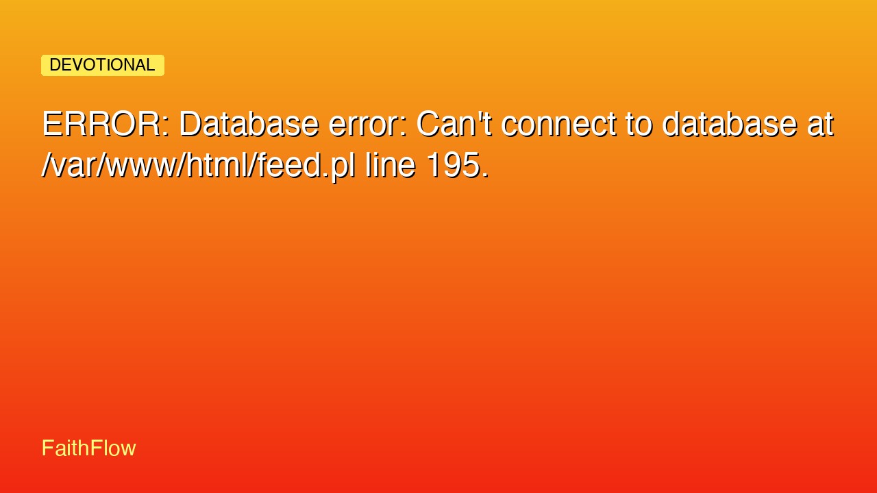 ERROR: Database error: Can't connect to database at /var/www/html/feed.pl line 195.